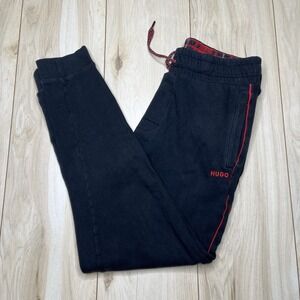 Hugo By Hugo Boss Dindiano Sweatpants Men's Black Medium Stretch Logo Pockets